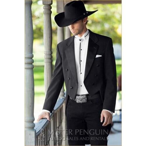 Custom Made To Measure Black Tailcoat White Vest,Bespoke Long Tail Wedding Tuxedo Tailcoat,Tailored Men Suits For Men