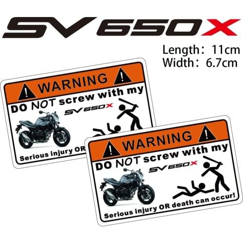 KODASKIN Motorcycle Cheap 2D Creative Warning Sticker Decal for SUZUKI SV650X