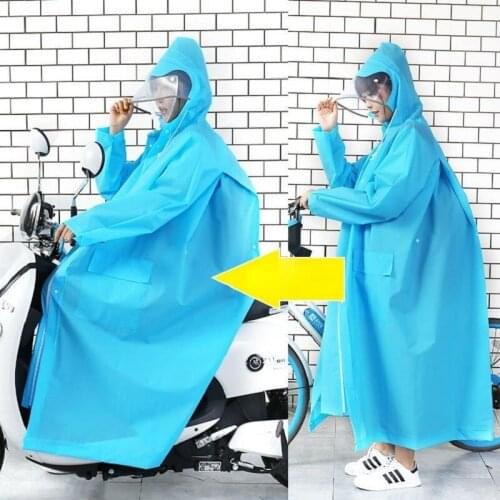 Multi-function Womens Hiking Cycling Bicycle Bike Raincoat Rain Cape Poncho Hooded Windproof Rain Coat Mobility Scooter Cover