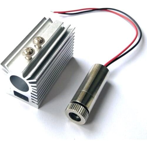 New Focusable 200mW 650nm Red Dot Line Cross Laser Diode Module LED Light DC5V w 12mm Heatsink