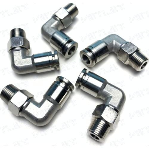 NPT Male Elbow SPL 1/4NPT1/8,SPL1/4NPT1/4 Stianless steel male elbow SPL inch size npt thread air quick pneumatic fittings