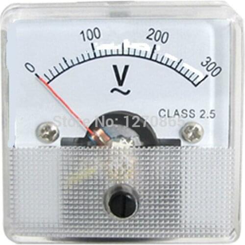 AC 0-300V Square Analog Panel Voltmeter Gauge Class 2.5