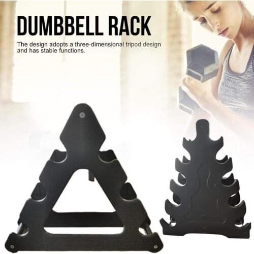 Home Gym Fitness Exercise Weightlifting Dumbbells Plastic Triangle Stand Rack Dumbbell Floor Bracket Support Weight Holder