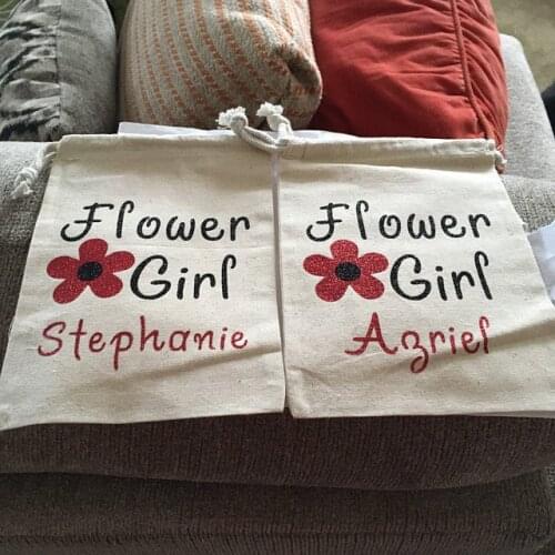 Personalized names wedding flower girl bridesmaid proposal Gift bags- Custom Gift Bag - Flower Girl Proposal - Gifts