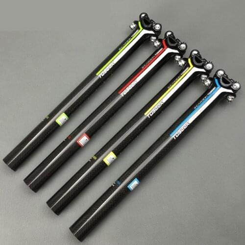 TOSEEK carbon fiber mountain bike road bike seat tube 3K bicycle seat bar carbon fiber joint Lightweight seat tube 4 colors