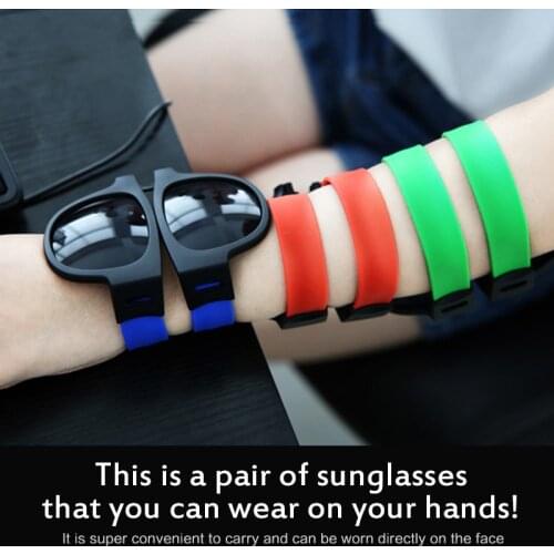 Outdoor Cycling Wrist Folding Sunglasses Polarized Bracelet Men Sunglasses Folding Fashion Trend Sports Sunglasses