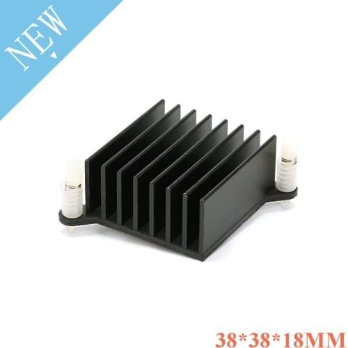 1pc Heatsink 38*38*18mm Cooling Accessories DIY 38x38x18mm CPU GPU IC Memory Chip Aluminum Heat Sink Extruded Cooler Radiator