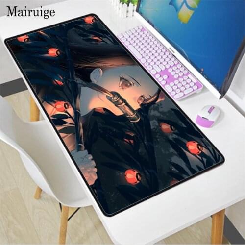 Mairuige Kimetsu No Yaiba Pattern Anime Mouse Pad Office Home Rubber Non-slip Large Game Mousepad Computer PC Gaming Accessories