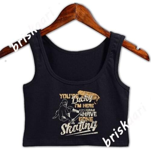 Skateboard Crop Top Women Fit Original Summer Comical S-XXL Women Designing Top Vest