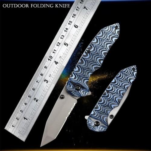 Folding knife outdoor survival knife lifesaving portable fruit knife self-defense knife camping knife fixed knife tool knife EDC