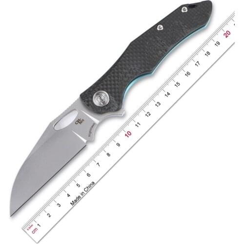 CH 3529 Flipper folding knife S35VN steel blade titanium + carbon fiber handle with pocket clip camping hunting knife EDC tool