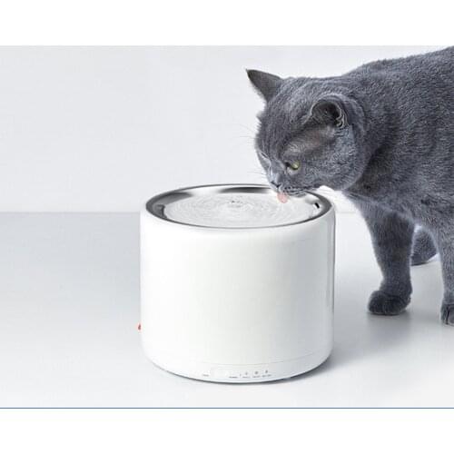 PETKIT 1.35L Smart Pet Water Fountain Stainless Steel LED Light Indicator Auto-Shut Off Pump Dual Working Mode Cat Water Bowl