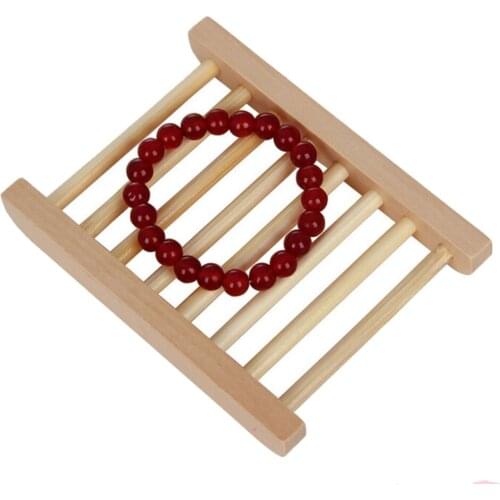 Bathroom Trapezoid Soap Dish Wooden Soap Dishes Natural Wood Soap Box Bath Holder Soap Ecological Care for Bath Shower Plate