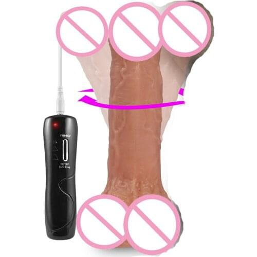 Vibrate Dildo Speed Vibrating Dildos 360 rotation Powerful Dildo Vibrators Suction Cup Realistic soft Penis sex toy for women
