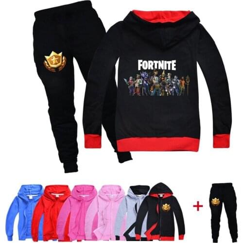 Fortnites Foreign Trade Cartoon Childrens Clothing For Boys And Girls Spring And Autumn Suit