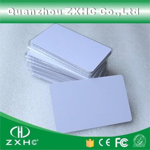100pcs) 85.5mmx54mmx0.8mm NFC Tag Ntag216 888 Bytes ISO14443A PVC White Cards For Android,IOS NFC Phones