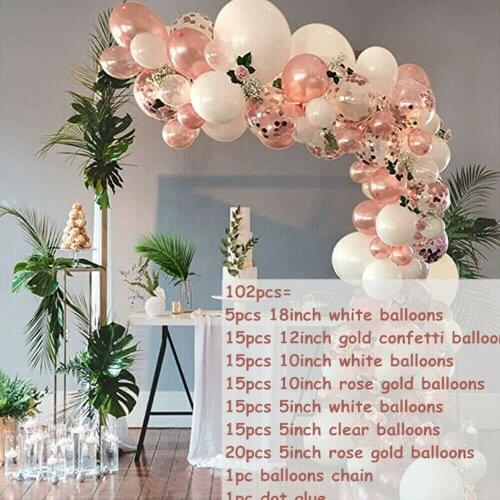 102pcs Set Balloon Arch Kit +Balloons Garland Birthday Wedding Party Baby Shower Decor