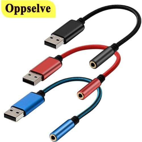 2In1 USB to 3.5mm Jack Audio Cable USB Microphone AUX Headphone Adapter Cable Converter for Computer Laptop Earphones Connector