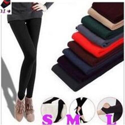 2020 Elastic Fleece Winter Fashion Leggings Charcoal Brushed Nap Thick Monolayer Step Foot Nine Women Leggings Free shipping