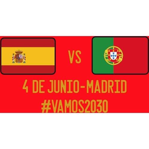 2021 Spain Match Details Spain Vs Portugal Vamos2030 Patch Soccer Badge Heat Transfer Printing
