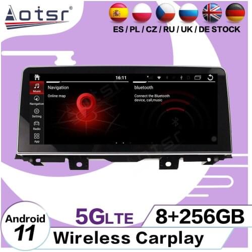 256G Carplay Android 11 Multimedia Player For BMW 5 Series 2009 2010 2011 2012 2013 2014 2015 2016 2017 GPS Navi Radio Head Unit
