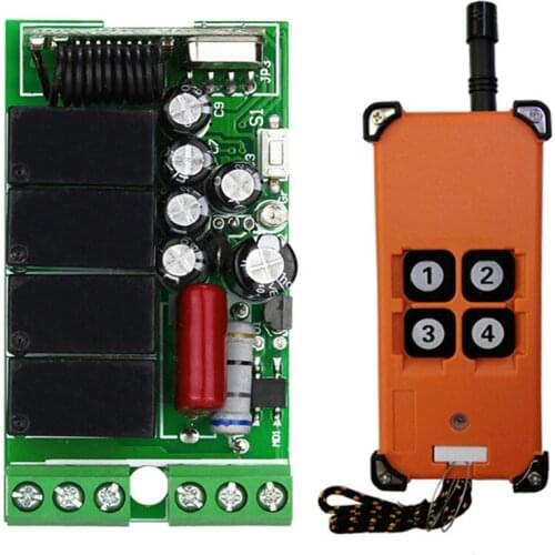 3000m AC110V 220V 4CH Radio Controller RF Wireless Remote Control Overhead travelling crane System Receiver+number keys Remote
