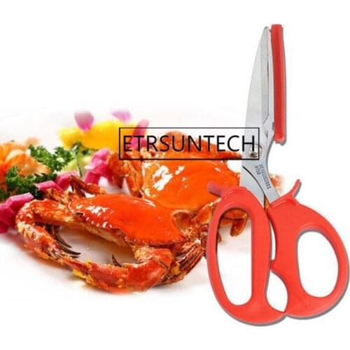 50pcs Multifunction Lobster Cracker Shrimp Crab Seafood Scissor Stainless Steel Crayfish Shear Snip Shell Prawn Peeler