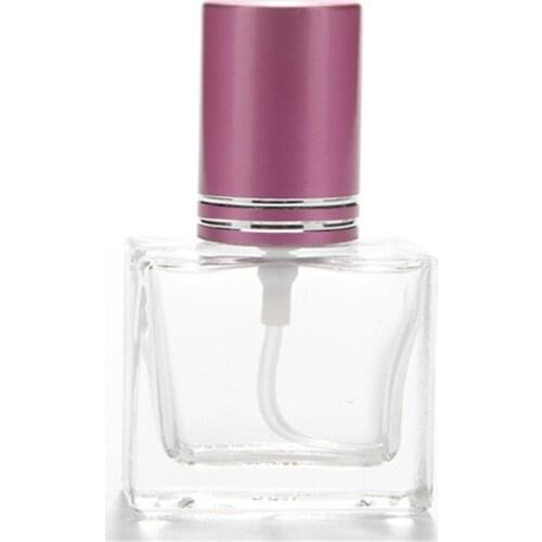 500pcs/lot 10ML Refillable Perfume Atomizer bottles Empty Transparent Square Glass Vial Perfume Spray Bottle Container