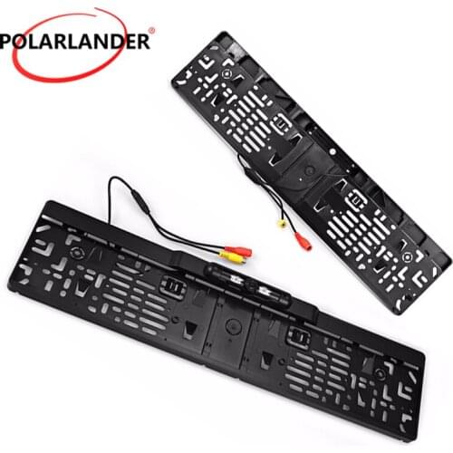 Vehicle Rearview Camera European Car Licence Plate Car Rear View Camera 4 LED Night Vision Waterproof 170 Degree Viewing Angle