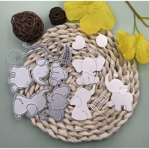 Bunnymoon Lovely Elephant Metal Cutting Dies Stencils for DIY Scrapbooking/photo Album stamps Decorative Embossing DIY Paper