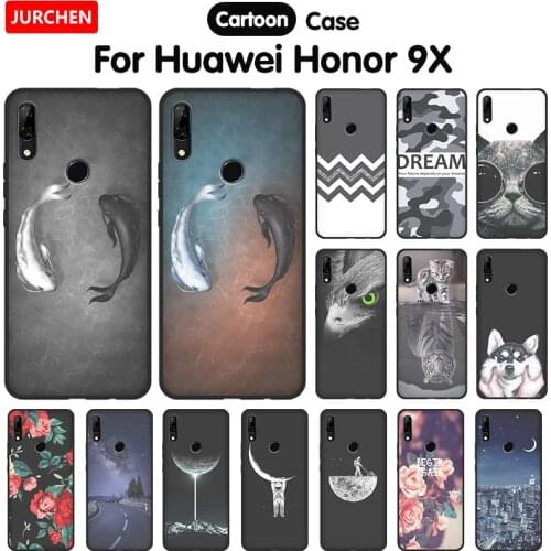JURCHEN Case For Huawei Honor 9X STK-LX1 Soft TPU Silicone Cartoon Back Cover For Huawei Honor 9X Pro Global Edition Phone Cases