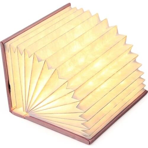 Rgb Portable Usb Rechargeable Led Magnetic Foldable Wooden Book Lamp Night Light Desk Lamp Hot Sale For Xmas Gift Drop Ship