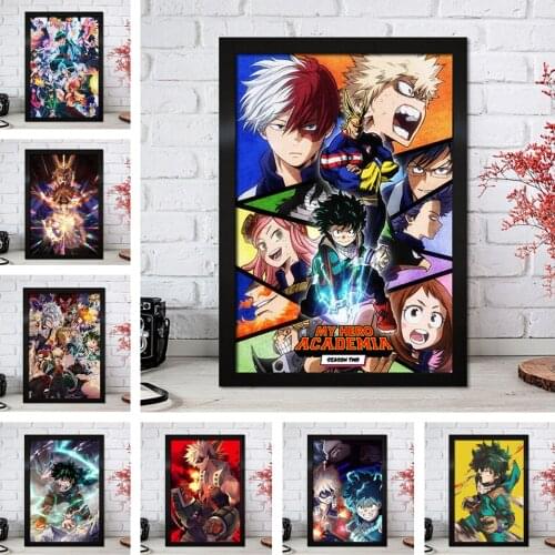 DIY 5D Diamond Painting Japanese Anime Diamond Embroidery My Hero Academia Pictures Mosaic Cross Stitch Kits Home Decoration