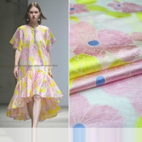 Elegant spring and summer thin jacquard Eugen fabric, sewing fabric factory shop is not out of stock