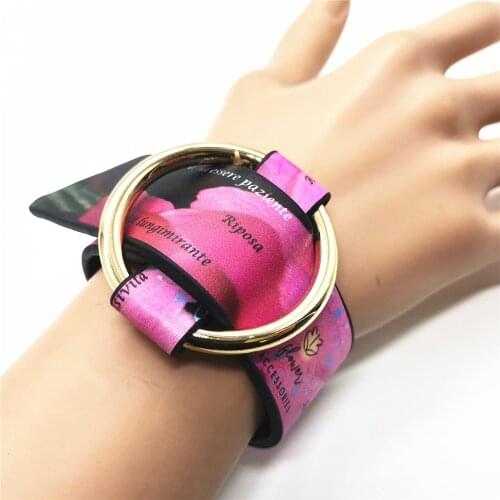 Fuxia design Black Fashion Bracelets Flower Jewelry Women Bracelets Fashion Girl Bangle Female Jewelry