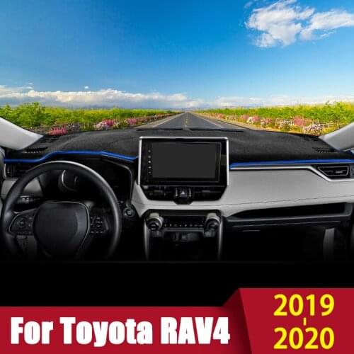 Car Dashboard Cover Mat Avoid Light Sun Shade Pad Instrument Platform Panel Carpets For Toyota RAV4 XA50 2019 2020 Accessories