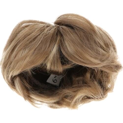 1/6 BJD Dolls Full Wig Artificial Mohair Brown Hair Supplies for DOD BF POCKET LATIDOLL