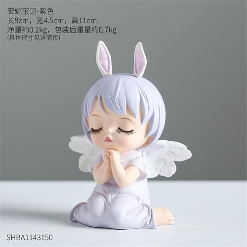 Cute Little Angel Resin Decorative Crafts Statue Figurine Car Decor Living Room Home Desktop Decoration Art Gift