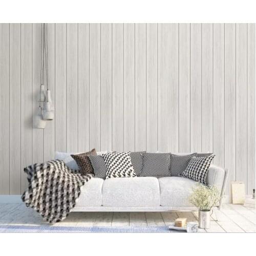 Customized 3D mural wallpaper simple white wood bedroom living room background wall decoration mural