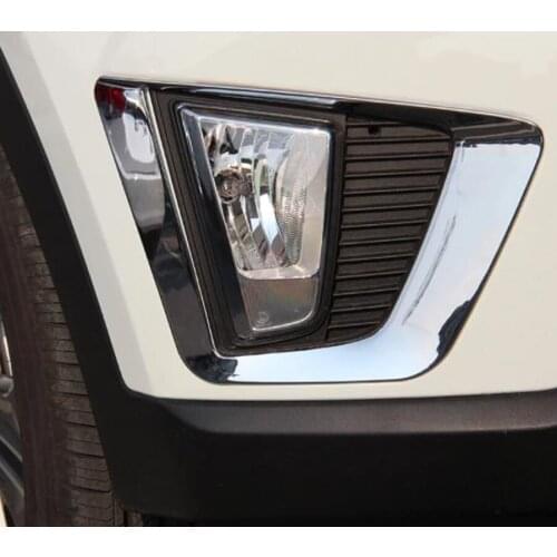 NEW For Hyundai creta ix25 Accessories Front Rear fog lights cover frame trim ABS Chrome Exterior Refit 2018 2019 Car Styling