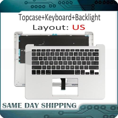 New for Macbook Air 13'' 13.3" A1466 Top Case Topcase with Keyboard US USA English Version+Backlight 2013 2014 2015 Years