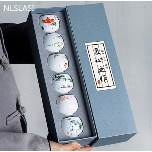 New style Ceramic tea cup with gift box Travel convenience Tea set tea set Office household drinking utensils WSHYUFEI
