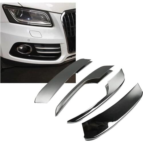 Car Front Fog Lamp Grille Cover Trim Strip Car Decorative for- Q5 2012-2016