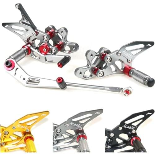 CNC Adjustable Rear Set Rearsets For SUZUKI GSXR600 2014 2015 2016 Foot Rest
