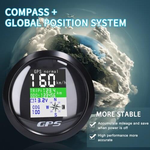 85mm Global Position System Speedometer Odometers TFT Screen Speed Gauge For Motor Ship Truck Commercial Vehicle CX8049/CX8050
