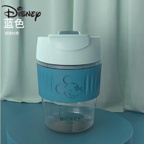 Disney Glass Cup Female Summer with Straw Simple and Portable Cute Milk Cup Large Capacity Coffee Cup water bottle with straw