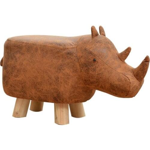 900 Childrens Cartoon Animal Stool Fashion Creative Sofa Stool Home Footstool Calf Cartoon Low Stool Solid Wood Stool