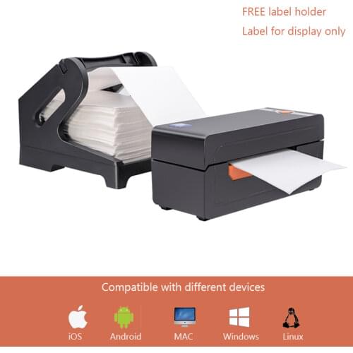 4 Inch Thermal Shipping Label Printer Bar Code Printing Android High Speed Commercial Grade Printer Bluetooth Sticker Printer