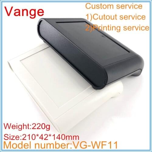 1pcs/lot injected mold shell housing 210*42*140mm ABS plastic instrument box diy case for digital network player chassis