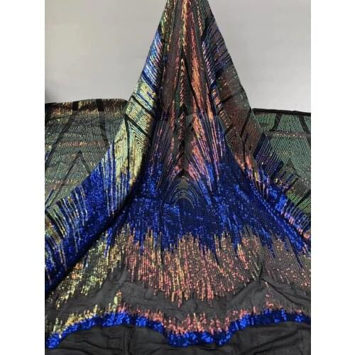 2020 High Quality Red Sequins Lace Fabrics African Lace Fabric French Tulle Lace Fabric Sequins For Women Evening Dress Party